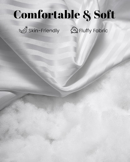 Hotel Collection Bed Pillows for Sleeping, Bed Pillows Queen Size Set Of 2,Gusseted Pillow for Back, Stomach or Side Sleepers