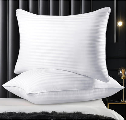 Hotel Collection Bed Pillows for Sleeping, Bed Pillows Queen Size Set Of 2,Gusseted Pillow for Back, Stomach or Side Sleepers